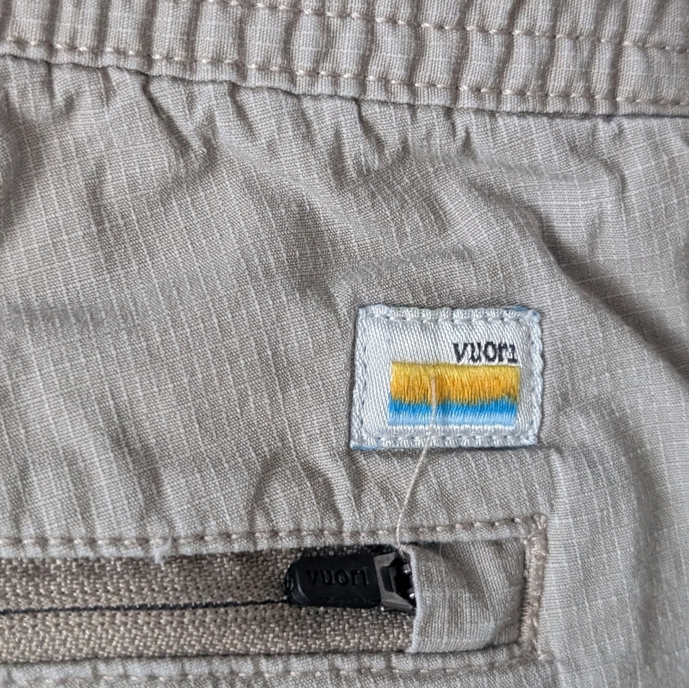Vuori Men's Cargo Joggers in Light Tan - Picture 3 of 6